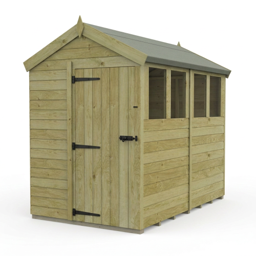 7 x 10 Apex Shed Tanalised (Double Door, With Windows) 1