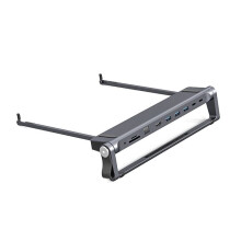9-in-1 Aluminum Alloy Laptop Height Increasing Heat Dissipation HUB Docking Station Laptop Portable Folding Stand