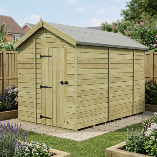 7 x 10 Apex Shed Tanalised (Single Door, No Windows)