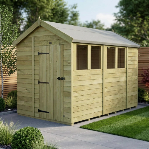 7 x 10 Apex Shed Tanalised (Single Door, With Windows)