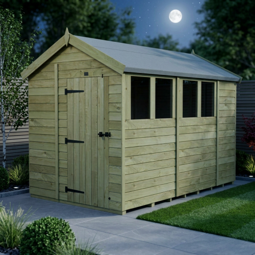 7 x 10 Apex Shed Tanalised (Single Door, With Windows) 2