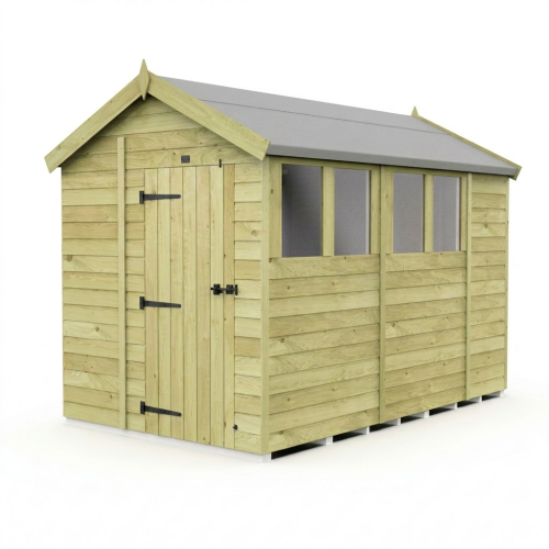 7 x 10 Apex Shed Tanalised (Single Door, With Windows) 1