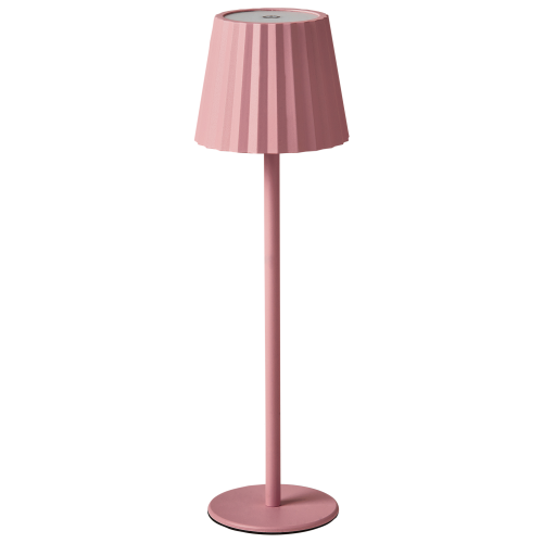 Beliani Table Lamp POMBEIRO Metal Pastel Pink