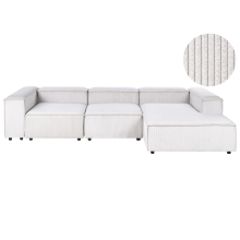 Modular Corner Sofa 4 Seater ARDAL Left Hand Off-White Corduroy