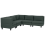 Beliani Modular Corner Sofa 5 Seater UNSTAD Right Hand Dark Green Fabric 1