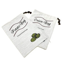 4PCS Potato Storage for Pantry I Potato and Onion Storage Bags with Side Zipper Farmhouse Onion Bag with Liner 35X26cm