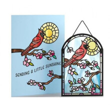Vlinderzegen Om een Moeder Te Hebben Zoals Jij Bird Suncatcher-Kaart