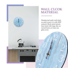 Wall Clock,10 Inch Teal Silent Non-Ticking Kitchen Clock Decor,Rustic Vintage Country Retro Decorative Wall Clocks