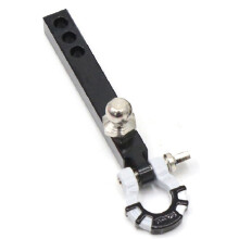Metal Trailer Tow Hook for 1/10 RC Crawler TRX4 -6 Axial SCX10 90046 Redcat Upgrade Parts,Black+White