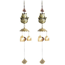 Mascot Lucky Cat, Metal Wind Chime Pendant, Copper Bell for Home Store, Japanese Pendant