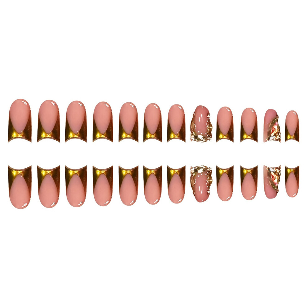 Reach-Tools Pink Duck French Tip False Nails - Reusable