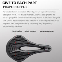 SillíN de Bicicleta Honeycomb CojíN Transpirable 3D Accesorios para Bicicletas de MontañA y Carretera