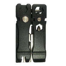 Black Multifunctional Bike Repair Tool Kit 20 in 1 Carbon Steel Bike Tools with Socket Wrench Screwdriver