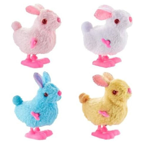 4Pack Easter Jumping Wind  Plush Toys for Toddlers Kids,Hopping for Easter Rabbit
