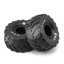 4Pcs 100mm 1/10 Truck Buggy Tires Wheel 12mm Hex for 1/18 Losi LMT RC Car Upgrade Parts, Green