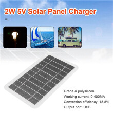2X Solar Portable Charging Board Waterproof Solar USB Charger for Outdoor Travel and Camping Mobile Power Supply