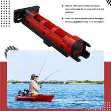Fishing Box Rod Stand Fishing Box Rod Holder Adjustable Portable Snap Suit Red