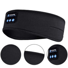 2X Headphones Sports Sleep Headband Elastic Wireless Headphones Music Eye Mask Wireless Headphone Headband A