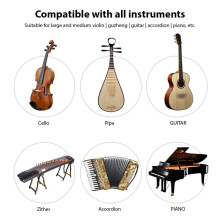 2X 2.4G Wireless Instrument Microphone Receiver with Detachable Suction Cup for Violin Cello Accordion Speakers
