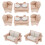 2 Set Miniatures Sofa Toy Miniature Ornament Tiny House Sofa Tea Table Sofa Model Tiny Sofa Toy 1