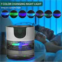 2X Purificateur D'Air à Eau pour la Maison, Purificateur D'Air Silencieux à Vitesse Variable avec Veilleuse, pour la Maison, la Chambre, Prise UE.