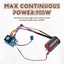 3650 Brushless Motor 3600KV and 120A ESC for 1/8 1/10 RC Car Drift Racing Off-Road Truck
