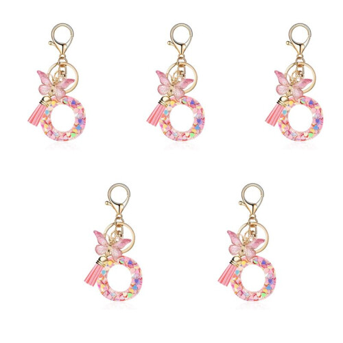 O Style Letter Keychain Cute Initial Letter Keychain Handle Pendant