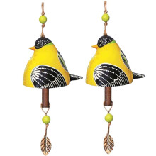Gold Sparrow Birdsong Bell Hanging, Country Wind Chime, Resin Handicraft Wind Chime Pendant, Courtyard Home Decoration