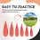 Fishing Practice Plug Fishing Casting Plug Baitcasting Rubber Practice Plug Suitable for Improving Casting Skill,6Pcs 7