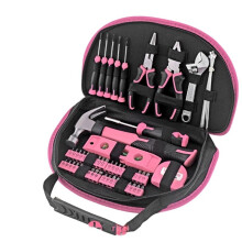 63-Piece Women'S Tool Set Wrenches, Screwdrivers & Home Repair Tools Portable Case, Non-Slip Grip