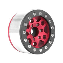 Roda de Metal com Borda Prateada de 1,55 Polegada para Veículo Rastreador 1/10 RC Axial com Borda Prateada SCX10 TRX4 TRX6 D90 4WD