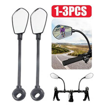 Bicycle Handlebar Rearview Mirror Adjustable Light Motorcycle Handlebar Mirror Road Bike Scooter Rearview Mirror (2PCS)