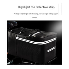 Bike Trunk Bag Bicycle Rear Bag Water Resistant Bike Rack Bag with Waterproof Rain Cover Cycling Bikepacking 12L