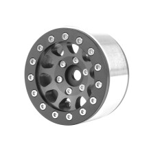 Borda Vermelha Preta 4 Peças 1,55 Polegada Peças de Carro Modelo de Roda de Metal para Axial SCX10 TRX4 TRX6 D90 1/10 RC Crawler Car
