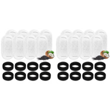 16 Filtros de Repuesto para Fuente de Agua para Gatos y Esponjas de Prefiltro para Fuente Automática para Mascotas, Fuente de Agua para Perros
