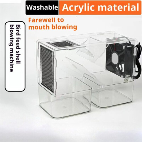 Automatic Bird Feed Shell Blowing Machine Washable Acrylic SeedShell Separator for Birds Effortless Shell Removal Tool 2