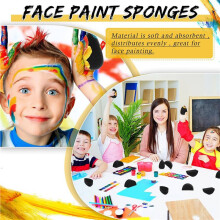 48 Pcs Face Paint Sponge Petal Oval & Semicircular Face Painting Sponges High Density Face Painting Supplies