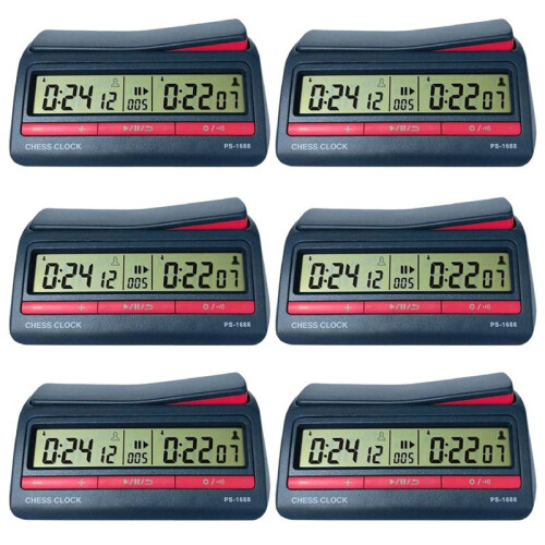 6X Professional Advanced Chess Digital Timer Chess Clock Count  Down Board Game Clock PS-1688