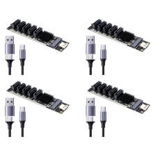 4X TYPE-C to SATA3.0 5 Adapter Converter Card 6Gbps USB10G JM575+JMS580 for SSD HDD Expansion
