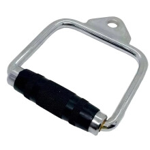 Pulldown Cable Machine Steel Handle with Rubber Triceps Fitness D-Bar Handle Grip Non Slip for Weight Lifting Bars