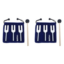 6x Tuning Forks Set 4096 Hz 4160 Hz 4225 Hz for Sound Healing, Musical Instrument, Sound Vibration Tools, C