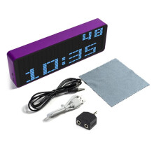 Dazzle Color RGB Music Spectrum Display LED Pickup Ambient Light Electronic Clock Sound Control Spectrum Indicator C