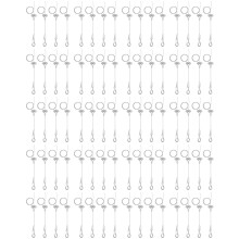 80 Pack 6ft Ceiling Sign Hanger Wire Kit, 2m Adjustable Suspension Hanging Cable Wire with Hook Wall Mount Cable