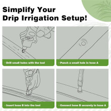 Drip Irrigation Punch Tool, 1/4 Inch Irrigation Sprinkler Hose Cutter Drip Tube Hole Punch Tool for 1/4 Inch Drip Tubing