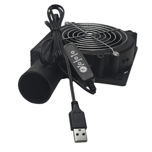 BBQ 5V Blower Fan Ariable Speed Controller, Squirrel Cage Blower Fan for DIY Cooling Projects, BBQ, Drum Smoker