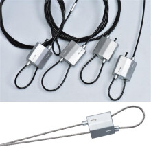 10Pcs Stainless Steel Wire Rope Clamps, Cable Clips for Outdoor Christmas Lights, Silver (Hole Diameter 1-1.5mm)