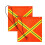 2 Unidades de Bandeira de Segurança de 45 X 45 cm (18 X 18 Polegadas) em Malha Resistente Às Intempéries, com Ilhós, Cordão Elástico e Faixa 1