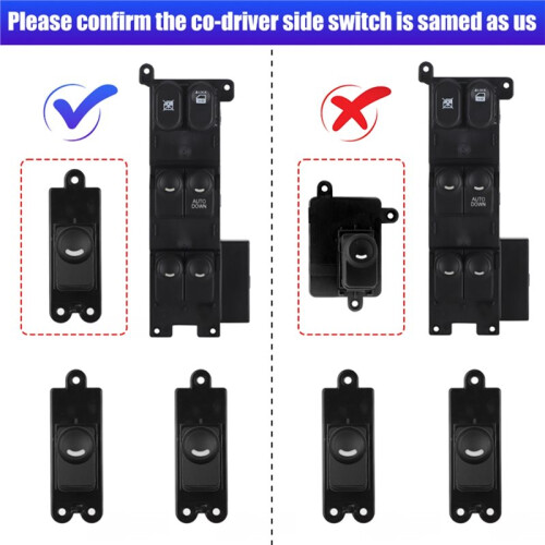 RHD Front Right Master Window  & Rear  Button for  I30 FD 2007-2012 93570-2L910 93580-2L010 1