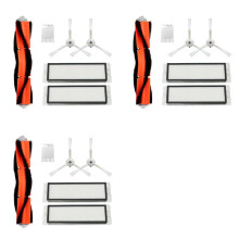 3 Set for 1S, Rockrobo Vacuum V1, S4 S5 S6, SDJQR01RR, SDJQR02RR Spare Parts Main Side Brush Hepa Filter
