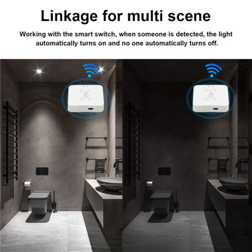 5X Tuya Zigbee Human Presence Detector with Holder Human Body PIR Sensor MmWave  Microwave Motion Sensor Detect 2